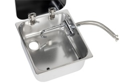 Built-in sink with battery included 35,2 x 32,2 x 15 cm with safety glass lid - Img 5
