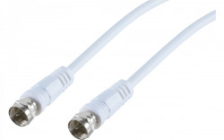 Cablu coaxial HDTV, 90dB cu conectori tip F, dublu ecranat
