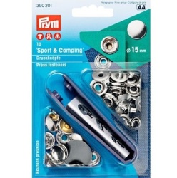 Capse metalice pentru fixarea foliilor, prelatelor etc, 10 buc, Ø 15 mm - Img 1