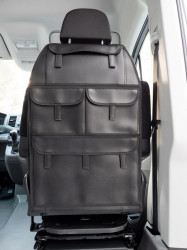 Car seat organiser with 4 compartments