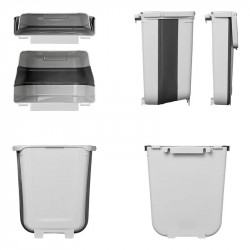 Collapsible waste bin 8l for caravans or motorhomes with lid and fastening system - Img 3