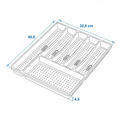 Cutlery tray with non-slip insert 40.5 x 32.5 x 4.5 cm - Img 7
