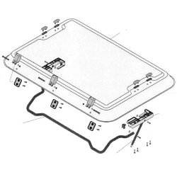 Dometic Heki II hatch cover, transparent with fasteners included