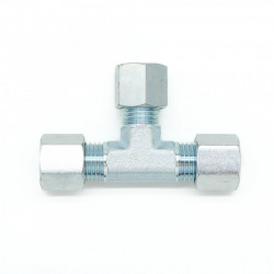 Fixed galvanised steel gas "T" fitting 8 x 8 x 8 mm - Img 2