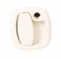 Flap lock for garage doors without knob