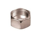 Galvanised steel gas nut for 8 mm pipe