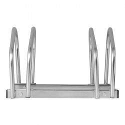 Galvanised steel outdoor bicycle rack, 2 places - Img 3