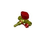 Gas tap 2 inlets 8mm gas pipe and quick coupling outlet