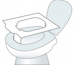 Hartie pentru protectia colacului de WC, 20 buc "WC mask", dizolvabila - Img 2