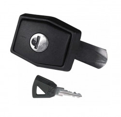 Hexagonal locks for service doors for caravans and motorhomes including hub and keys