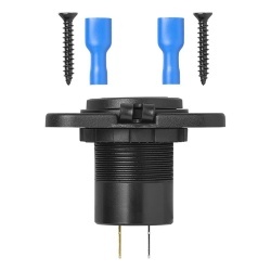 Incarcator auto cu priza USB 2 x C pentru montaj incastrat, 12V/24V, cu capac protectie - Img 3