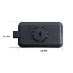 Incuietoare completa pentru usa de portbagaj rulote sau autorulote, 103 x 82 mm, NEGRU - Img 2
