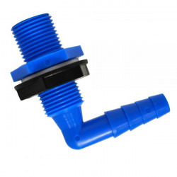 L-connection for water tank, 10 mm hose and 1/2" thread