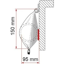 Marchiza in sac Caravanstore EVO pentru rulote, sac protectie ALB, prelata ALBASTRU ROYAL - Img 3