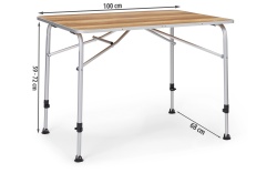 Masă camping Livenza cu picioare reglabile 100 x 68 cm - Img 2