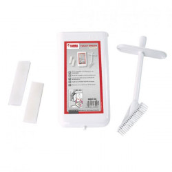 Mini toilet brush for tight spaces