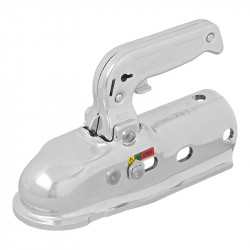 Moulded coupling for caravan or trailer 2300 kg round bar profile 40/45/50mm, e4 and Dekra approved