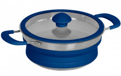 Oala pliabila din silicon pentru camping rezistenta la fierbere, 1,7 l - Img 1