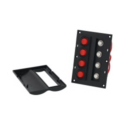Panou cu 4 intrerupatoare iluminare LED si sigurante automate, standard marin - Img 4