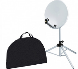 Parabolic satellite dish 65 cm with sat finder, tripod and LNB included