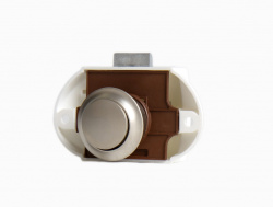Push Lock locks with double-sided operation for bathroom doors