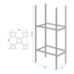 Rafturi din aluminiu pentru depozitare in garajul autorulotei – pachet de baza - Img 6