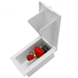 Rectangular external gas socket for caravans or motorhomes