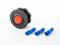Red illuminated switch for flush mounting, 12V - 10A / 24V - 6A - Img 3