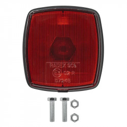 Red rear clearance lamp, Radex 912, 66 x 62 mm, 12V - 24V, E9 certification - Img 6