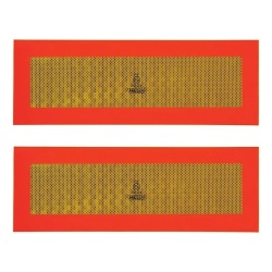Reflective sticker for long vehicles, set of 2 pieces 565x196 mm