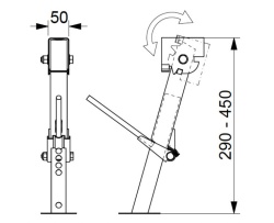 Set 2 picioare de calare pentru stabilizarea autorulotelor - Img 3