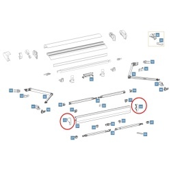 Set capace profil frontal eloxate Thule pentru Omnistor 6300 (1500603334) - Img 2