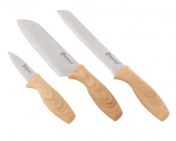 Set of 3 kitchen knives with protective sheath "Matson"