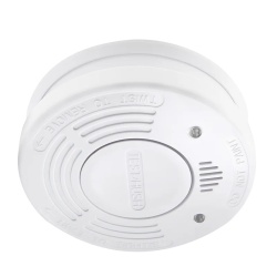 Smoke detector with 9V batteries, no power connection required