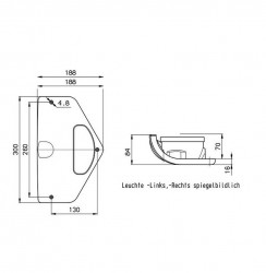 Stop lamp for caravans or motorhomes with side lighting, 300 x 188 mm - Img 3