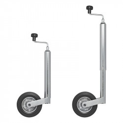 Support / manoeuvring wheel, 48mm tubing, solid rubber, load 150 kg - Img 2