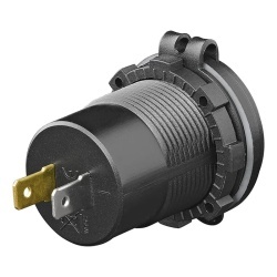 USB 2 x C socket 2 x C for flush mounting, 12V/24V, protective cover - Img 2