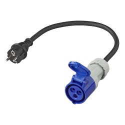 Adaptor de la priza Schuko la stecher CEE (40 cm), 16A protectie IP44 - Img 2
