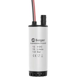 Berger 15 l/min / 1 bar submersible water pump for caravans or motorhomes, 12V