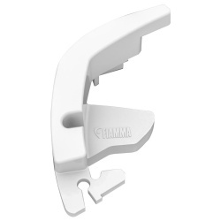 Capac profil frontal dreapta, alb polar, pentru marchiza Fiamma F80 L