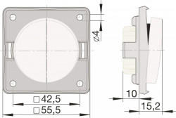 Circuit breaker with return for Berker Integro system, CROM LUCIOS - Img 2