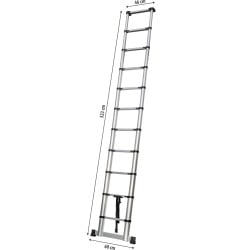 Compact telescopic ladder with a Soft-Close mechanism, extending up to 3.2 metres - Img 3