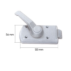 Complete lock 1033 octagonal lock for caravan doors, ALB - Img 3