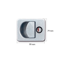 Complete lock Kubus for garage door, 99 x 79 mm, ALB - Img 3