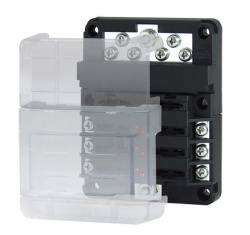 Cutie pentru 6 sigurante standard, 12-24V, max 30A/siguranta