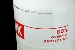 DUPLEX steel refillable LPG tank, weight 8.65 kg, multivalve, 27.2 litres - Img 5