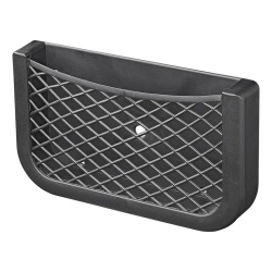 Elasticised storage pocket 20 x 12 x 3 cm with plastic holder