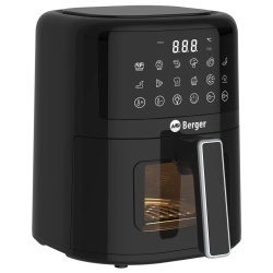 Friteuză cu aer cald (Airfryer) Berger VanFry 1400 W, 4,5 l, cu display tactil LED și fereastră de vizualizare