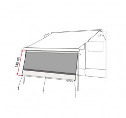 Front wall "Fiamma Blocker" for awnings with saddle in box - Img 2