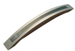 Half-round locking handles with push button for caravan or motorhome furniture